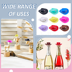 18Pcs 9 Colors Plastic & Iron & Acrylic Fascinator Hat for Doll&nbsp;DIY-PH0035-39