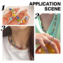 4 Strands Handmade Millefiori Glass Round Bead Strands&nbsp;LAMP-GO0001-13