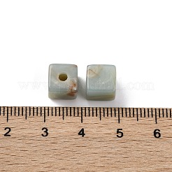 アクリルビーズ  模造寿山ビーズ  キューブ  ダークシーグリーン  8x8x8mm  穴：2mm  約：925個/ 500 G&nbsp;OACR-Z025-04