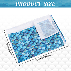 Fishscale Pattern Polyester Fabrics&nbsp;DIY-WH0292-79B