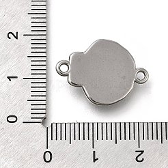 304ステンレススチールコネクタチャーム  シェル形状リンク  変色防止  ステンレス鋼色  20.5x15x4mm  穴：1.6mm&nbsp;STAS-C119-08P