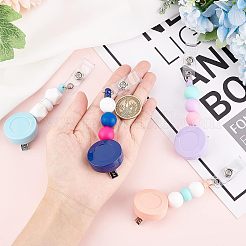 4Pcs 4 Style Plastic Badge Reels&nbsp;AJEW-OC0003-34