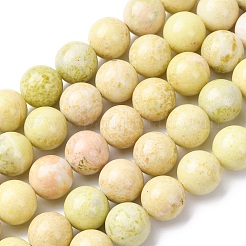 Natural Lemon Jade Beads Strands&nbsp;G-H343-D01-12mm-A