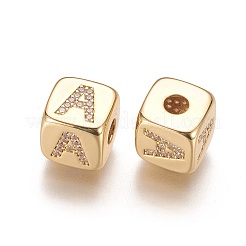 Brass Micro Pave Cubic Zirconia Beads&nbsp;LS-KK-K238-16G-A