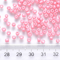 6/0 Baking Paint Glass Round Seed Beads&nbsp;SEED-S036-01C-04