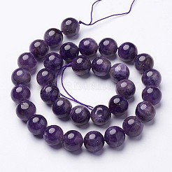 15 inch Round Natural Amethyst Beads Strands&nbsp;LS-GSR12mmC062