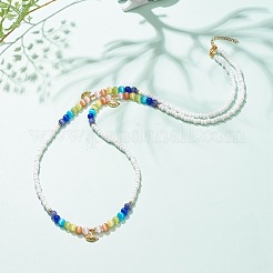 Glass Seed & Cat Eye Waist Beads&nbsp;NJEW-C00030-01