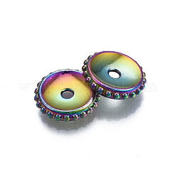 Rack Plating Rainbow Color Alloy Beads&nbsp;PALLOY-S180-355