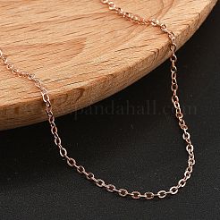 Brass Cable Chain Necklaces for Women&nbsp;NJEW-D302-48RG