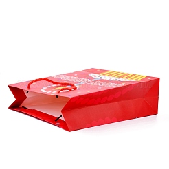 誕生日のテーマ長方形の紙袋  ハンドル付き  ギフトバッグやショッピングバッグ用  誕生日をテーマにした模様  26x10x32cm&nbsp;CARB-E004-03E