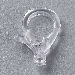 透明なプラスチック製のカニカン  透明  26x19x6mm  穴：2mm&nbsp;KY-H005-A13