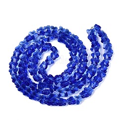 透明ガラスビーズ連売り  蝶  多面カット  ブルー  6x8x4~4.5mm  穴：0.9~1mm  約97~102個/連  22.64~24.61インチ（57.5~62.5cm）&nbsp;GLAA-Q118-01A-B02