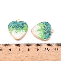 Rack Plating Alloy Enamel Pendants&nbsp;LS-ENAM-N056-366KCG-02