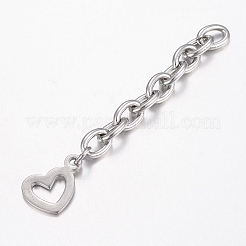 Tarnish Resistant 201 Stainless Steel Chain Extender&nbsp;X-STAS-H434-19P