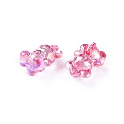 透明なアクリルパーツ  ABカラーメッキ  クマ  フラミンゴ  20x13.5x10.5mm  穴：1.4mm  約400個/500g&nbsp;MACR-S373-113-C01