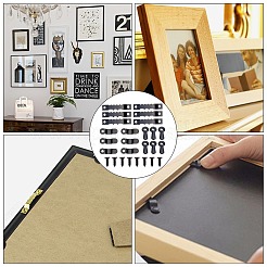 120Sets 3 Style Iron Picture Frame Turn Button&nbsp;AJEW-GF0004-47