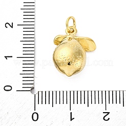 304ステンレスペンダント  丸カン付き  フルーツチャーム  18KGP本金メッキ  レモン  16.5x12.5x7mm  穴：3mm&nbsp;X-STAS-U049-01A-08G