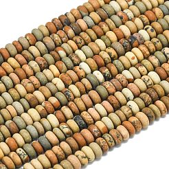 Natural Picture Jasper Beads Strands&nbsp;G-P575-A54-4x2mm