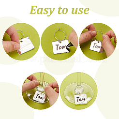 Acrylic Wine Glass Charms&nbsp;AJEW-GA00008
