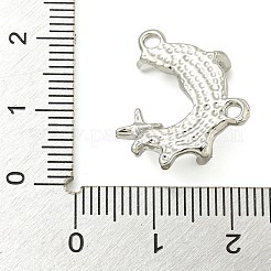 合金と樹脂のペンダント  ムーン  ホワイト  17x20x8mm&nbsp;PALLOY-S029-01D-02