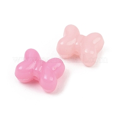 プラスチックビーズ  模造ゼリービーズ  蝶結び  ミックスカラー  15.5x14.5x8mm  穴：1.5mm  625個/ 500g&nbsp;KY-B005-05A