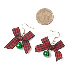 Bell with Bowknot Brass Handmade Polyester Dangle Earrings&nbsp;EJEW-JE06669
