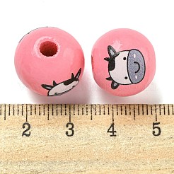 Natural Wood European Beads&nbsp;WOOD-F014-01G