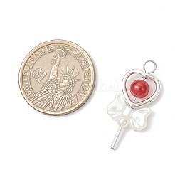 Baking Paint Imitation Jade Glass Pendants&nbsp;PALLOY-JF03870