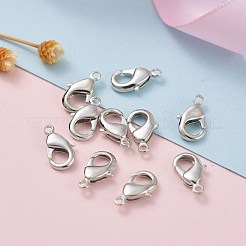 真鍮カニカン  オウムトリガークラスプ  カドミウムフリー＆ニッケルフリー＆鉛フリー  プラチナ  12x7x3mm  穴：1mm&nbsp;KK-902-N