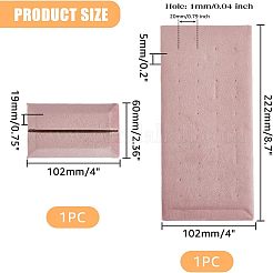ベルベットで覆われた 40 穴の木製イヤリング ディスプレイ スタンド  長方形  ピンク  完成品：10.2x6x22.7cm  2個/セット&nbsp;EDIS-WH0012-23