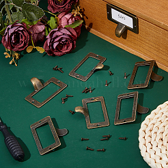 25Pcs Rectangle Zinc Alloy Label Frame Card Holder&nbsp;AJEW-FH0008-75D