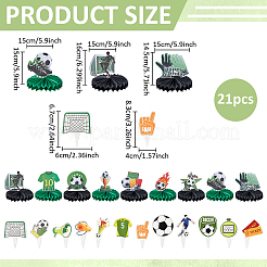 2Bags 2 Styles Football Theme Paper Cake Toppers&nbsp;AJEW-WR0003-62