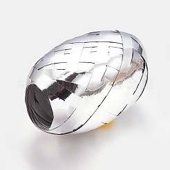 片面レーザーバルーンリボン  カーリングリボン  パーティーデコレーション用  銀  3/16インチ（5mm）  約10m /ロール  6のロール/袋&nbsp;SRIB-WH0003-D04