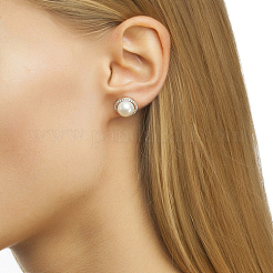 Rhodium Plated 925 Sterling Silver Studs Earrings&nbsp;NR1759