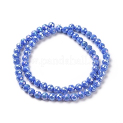 Electroplate Opaque Glass Beads Strands&nbsp;EGLA-H101-01D