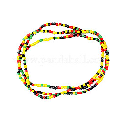 Glass Seed Rondelle Beaded Waist Beads&nbsp;WGC6815-11