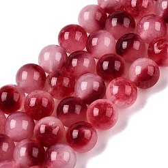 Dyed Natural White Jade Beads Strands&nbsp;G-T138-8mm-210-16