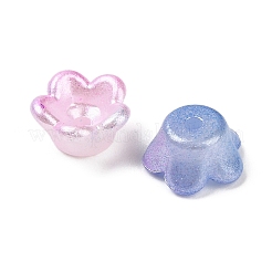 ABSプラスチックビーズキャップ  花  コーンフラワーブルー  8x8x4mm  穴：1.2mm&nbsp;KY-G034-01A