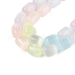 Macaron Color Natural Selenite Beads Strands&nbsp;G-F750-D01