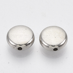 CCBプラスチックビーズ  フラットラウンド  プラチナ  9x9x4mm  穴：1.4mm  約2300個/500g&nbsp;CCB-T011-07P