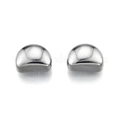 変色しない304ステンレススチールビーズ  豆  ステンレス鋼色  9x12x5.5mm  穴：2mm&nbsp;STAS-N099-39