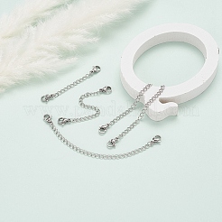 4 Strands 4 Styles 304 Stainless Steel Chain Extender&nbsp;STAS-YW0001-11