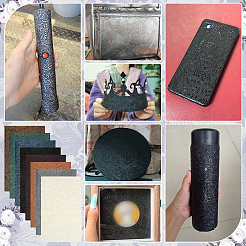 8枚 8色 PVCレザー生地  長方形  ミックスカラー  330x200x0.5mm  1枚/色&nbsp;DIY-PH0035-61