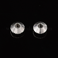 Silver Color Plated Brass Bicone Spacer Beads&nbsp;X-KK-EC008-S-NF
