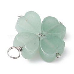 Natural & Synthetic Mixed Gemstone Shamrock Pendants&nbsp;PALLOY-JF02229-02
