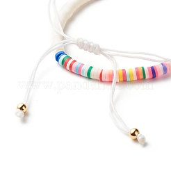 Handmade Polymer Clay Heishi Beads Stretch Bracelets Set&nbsp;BJEW-JB07349-01