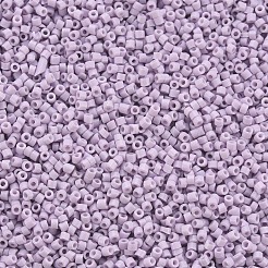 ガラスシリンダービーズ  シードビーズ  焼き付け塗料  丸い穴  ライラック  1.5~2x1~2mm  穴：0.8mm  約45000個/袋  約1ポンド/バッグ&nbsp;SEED-S047-A-047