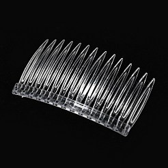 透明なプラスチック製のヘアコームパーツ  作るDIYのヘアアクセサリー  46x70mm&nbsp;X-PHAR-R018-2
