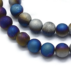 Electroplated Natural Druzy Agate Bead Strands&nbsp;G-E502-06F