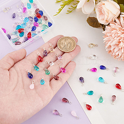 72Pcs 12 Color Transparent Glass Charms&nbsp;FIND-PH0010-97